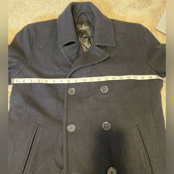 London Fog Navy Blue Pea Coat - Picture 5 of 8